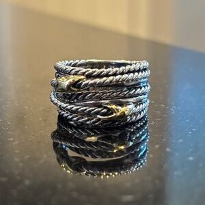David Yurman Double X Crossover ring size 5.5